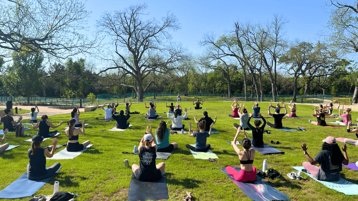 Free Yoga at the Park (at Mary Moore) at Flow Yoga South Congress in 